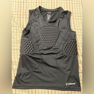 T10a- CABASSE Black YOUTH Padded Protective Athletic Top